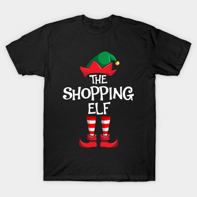 Shopping Elf Matching Family Christmas Shopper T-Shirt by hazlleylyavlda